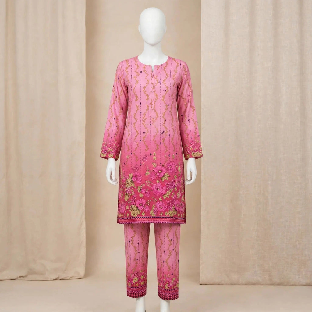 Elegant Women's Unstitched Printed 2-Piece Suit